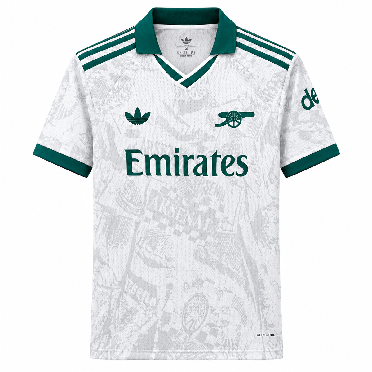 Maillot Arsenal édition spéciale 2027/28 face avant fond blanc