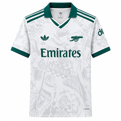 Maillot Arsenal édition spéciale 2027/28 face avant fond blanc