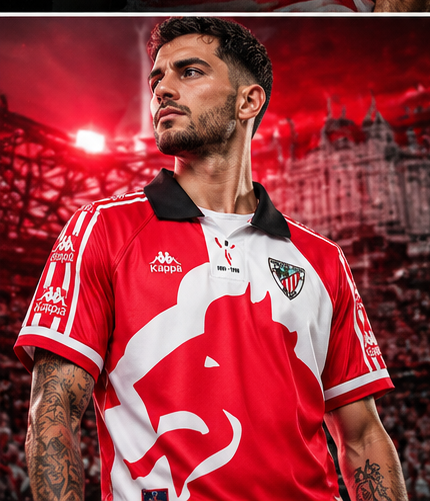 Mannequin portant le maillot rétro Athletic Bilbao centenaire 1997-98