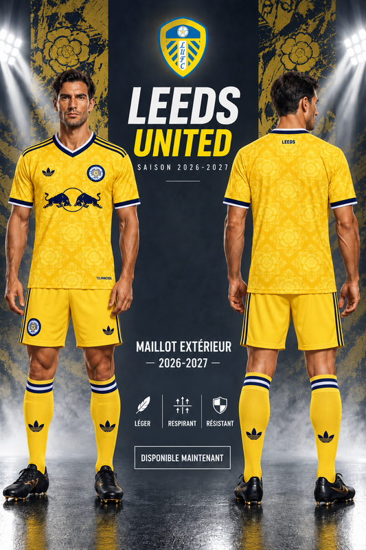 Maillot Leeds United extérieur 2026-2027 | Jersey Football Leeds United
