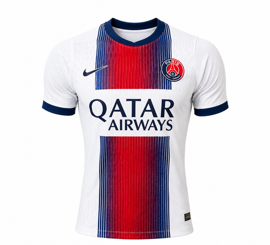 Maillot PSG Extérieur 2026/2027 – Paris Saint-Germain Blanc Bleu et Rouge