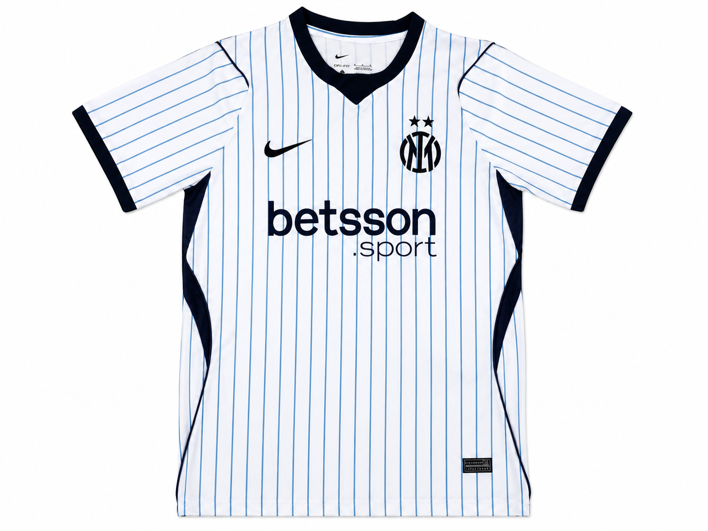 Maillot Extérieur Inter Milan 2026-2027 Blanc à Fines Rayures Bleues