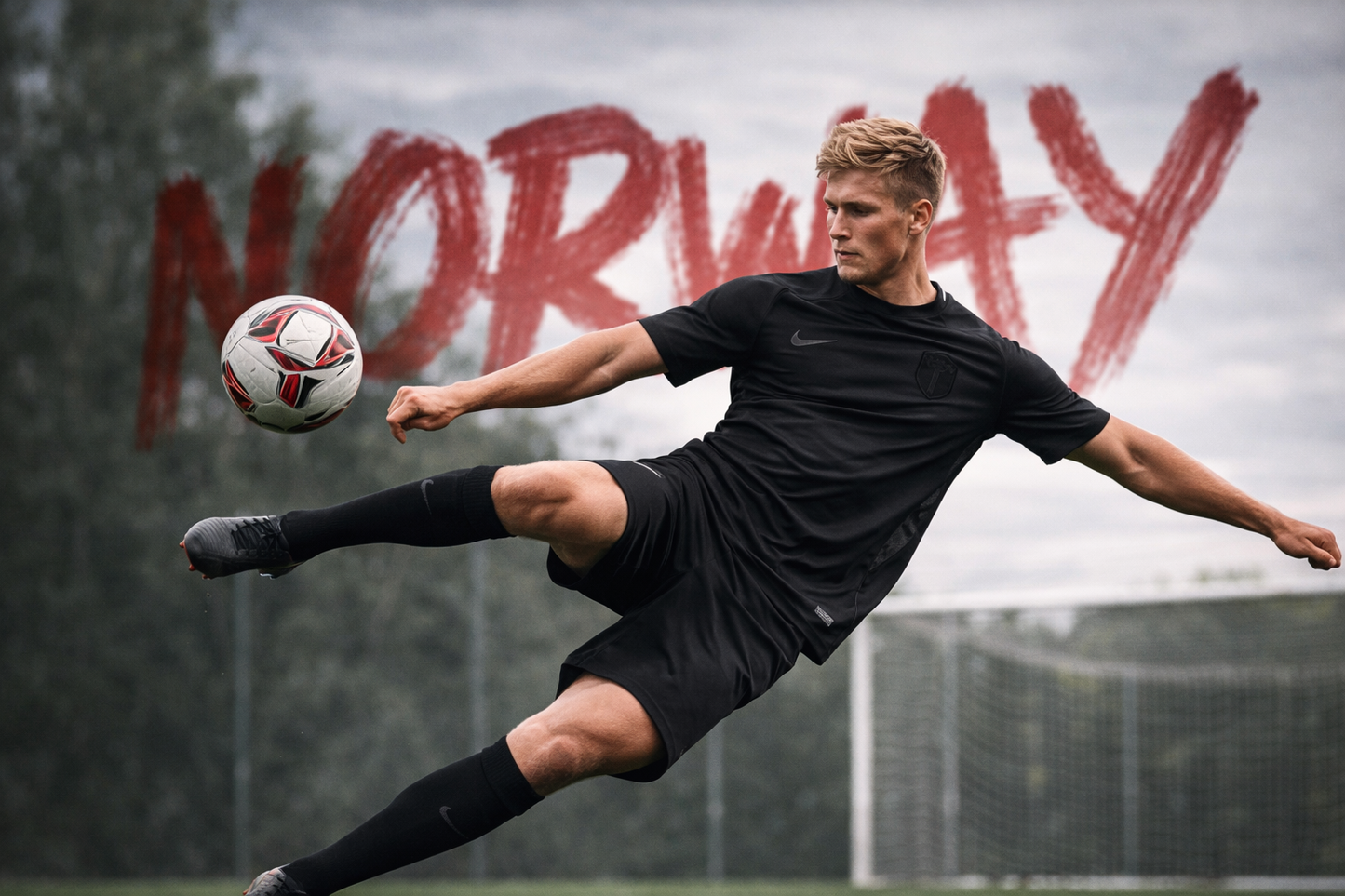 Maillot Extérieur Norvège Noir 🇳🇴 2026-2027 – Jersey Officiel Football Norvégien  | FIFAFOOT