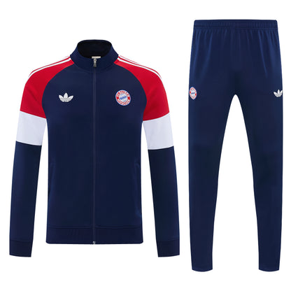 Ensemble Survêtement Bayern Munich 2026/2027 Bleu Marine – Adidas Homme