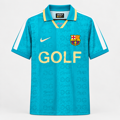 FC Barcelone x Golf Wang El Clásico 2026/27 bleu turquoise – face
