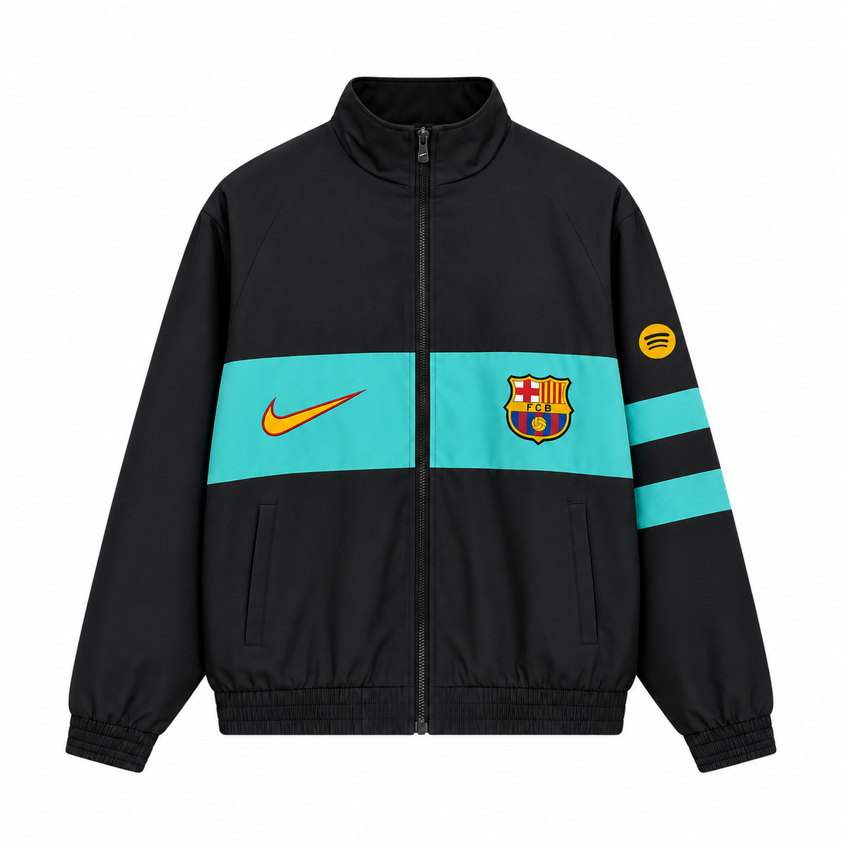 Coupe-vent FC Barcelone rétro vintage 2026-2027 — face sur fond blanc