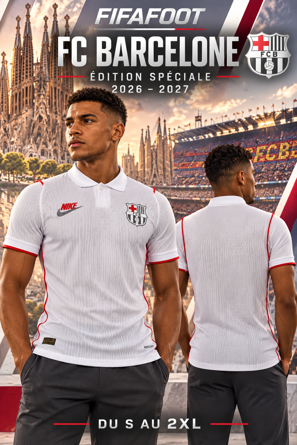 Maillot FC Barcelone édition spéciale blanc 2026-2027 — affiche