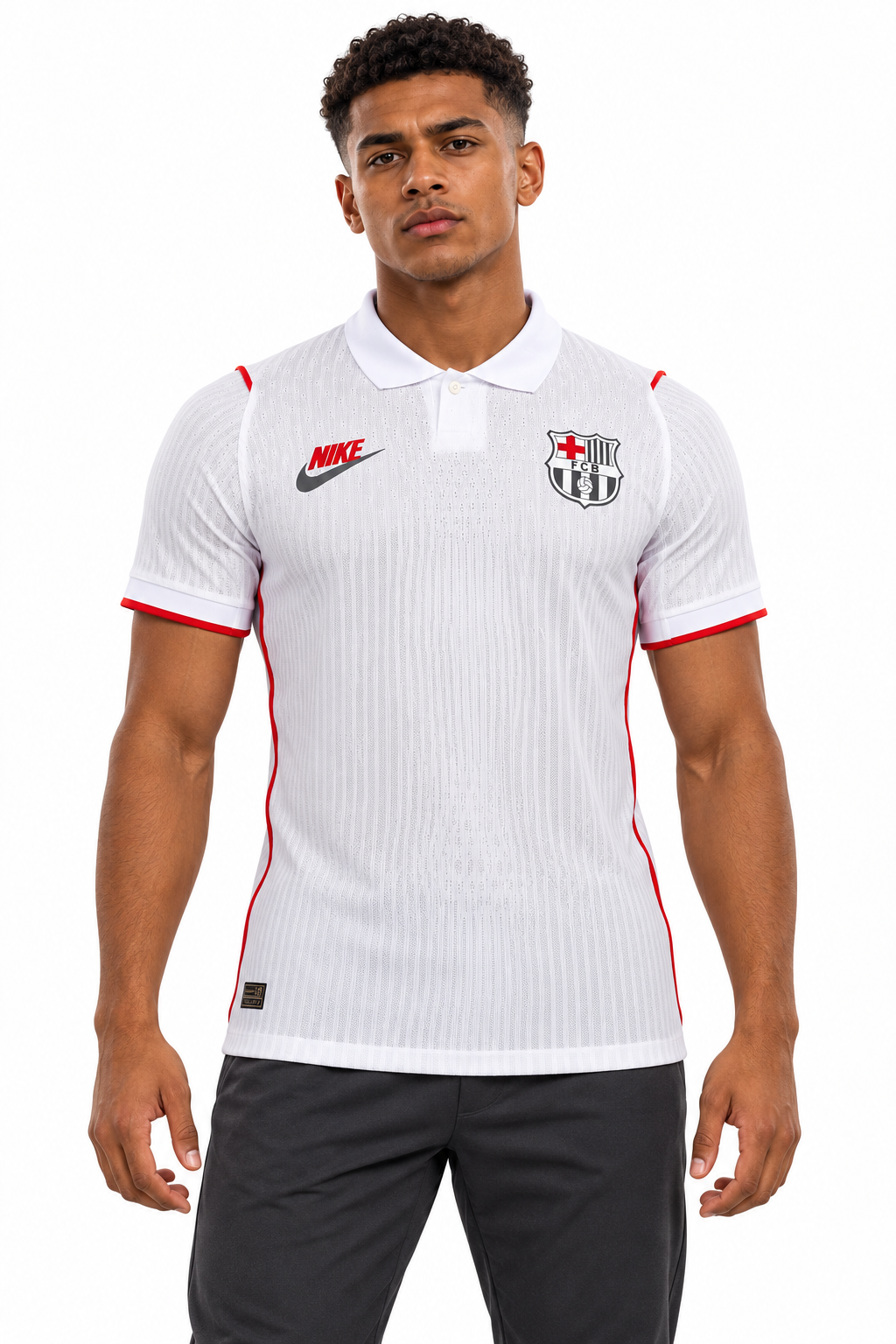 Maillot FC Barcelone édition spéciale blanc 2026-2027 — mannequin