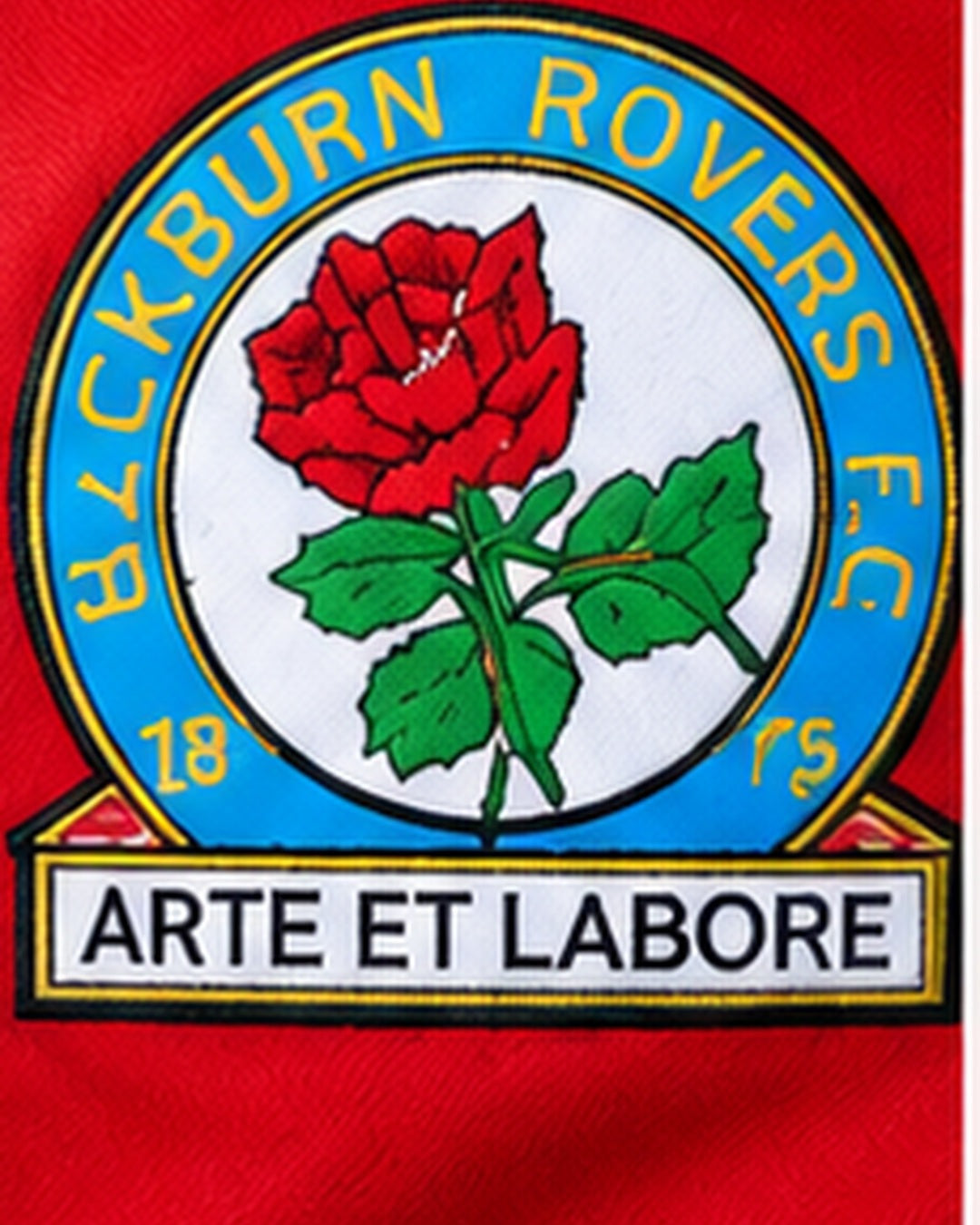 Gros plan de l'écusson Blackburn Rovers