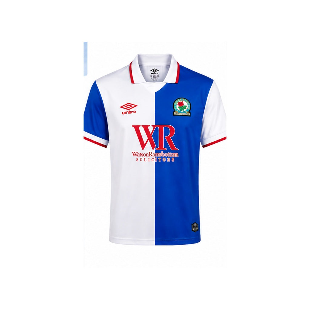 Maillot Blackburn Rovers 2026-2027 face sur fond blanc