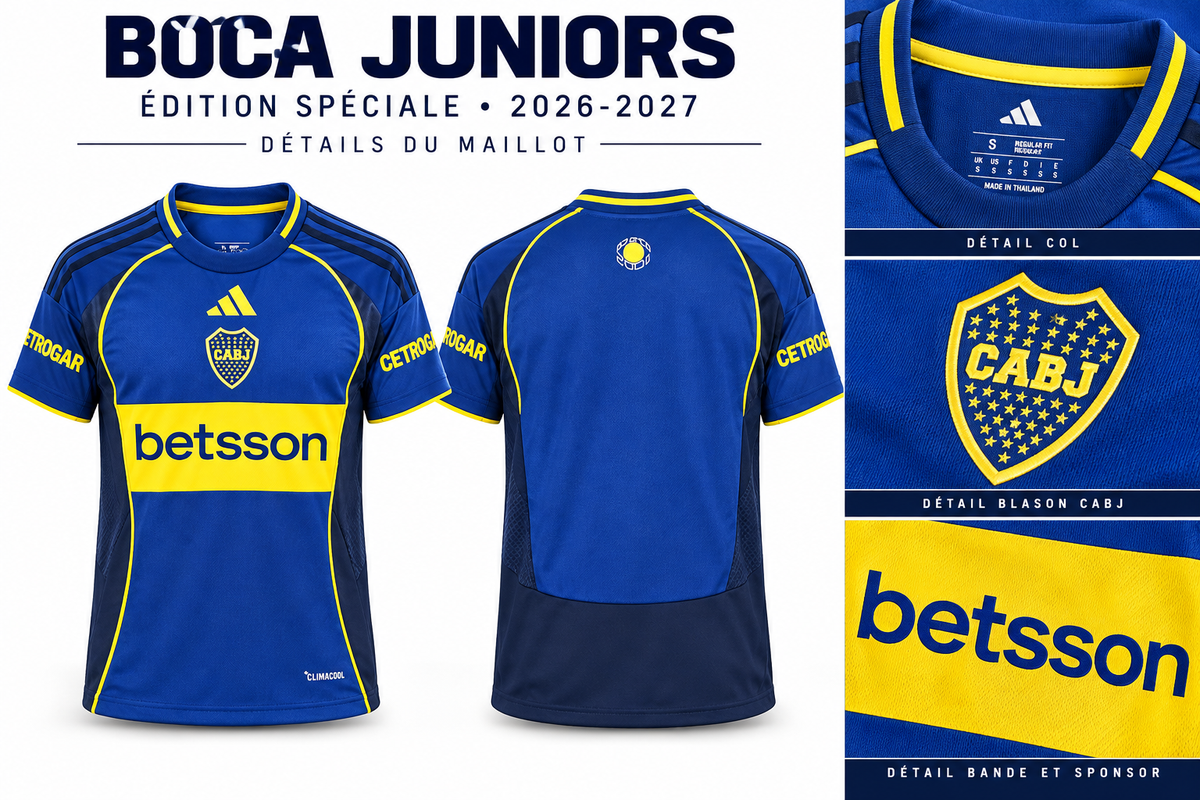 Maillot Boca Juniors édition spéciale homme 2026-2027 — details