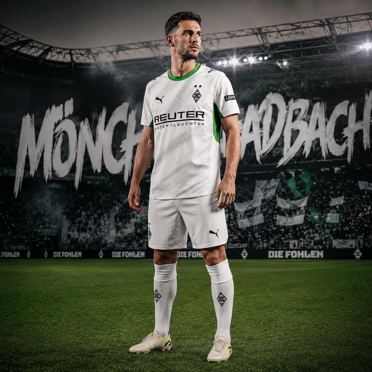 Maillot Domicile Borussia Mönchengladbach 2026/2027 Blanc Vert | FIFAFOOT