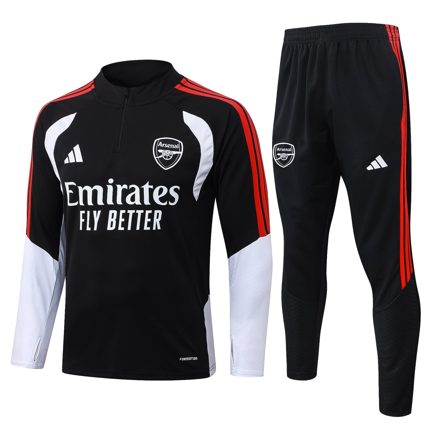 Survêtement Arsenal Noir, Rouge & Blanc 2026-2027 – Ensemble Football Homme