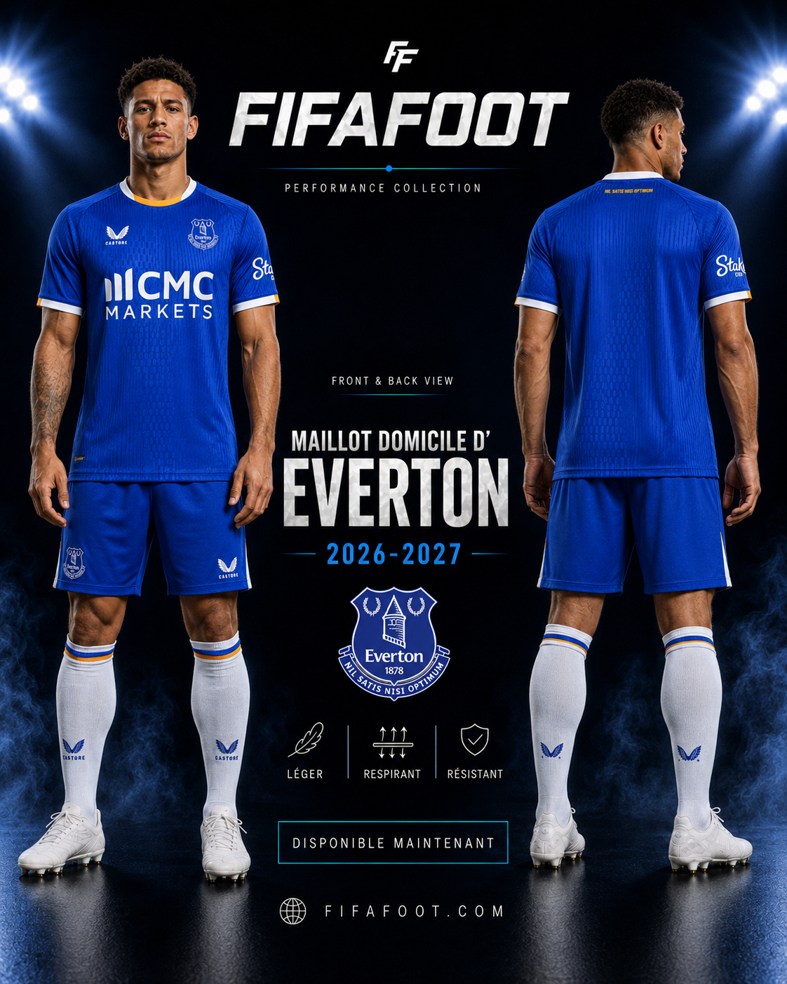 Maillot Everton Domicile 2026-2027 – Bleu Royal