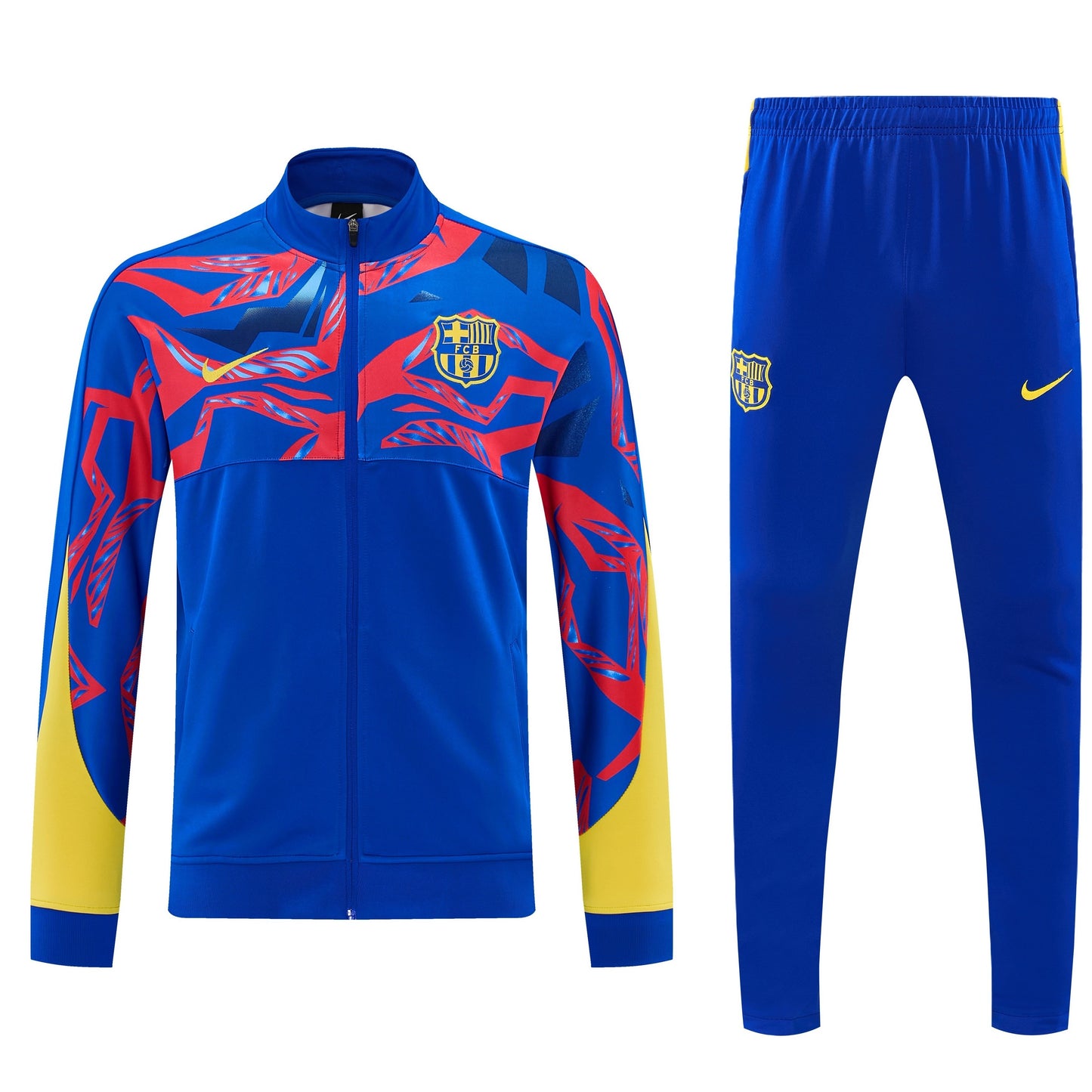 Ensemble Survêtement FC Barcelone Bleu Royal Jaune Homme – Training Suit Barça 2026/2027