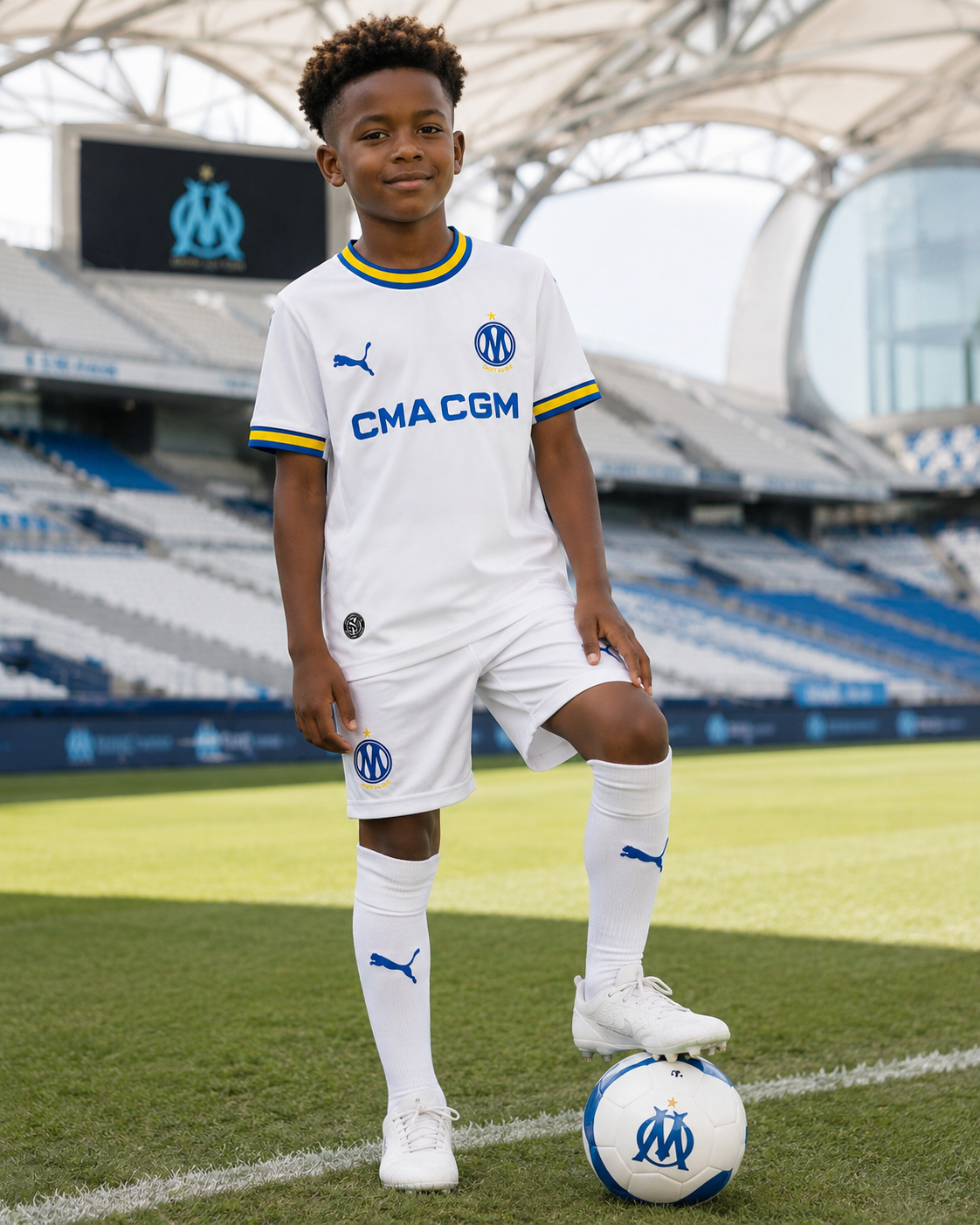 Maillot Olympique de Marseille OM Domicile / Home 2026/2027 Blanc Puma