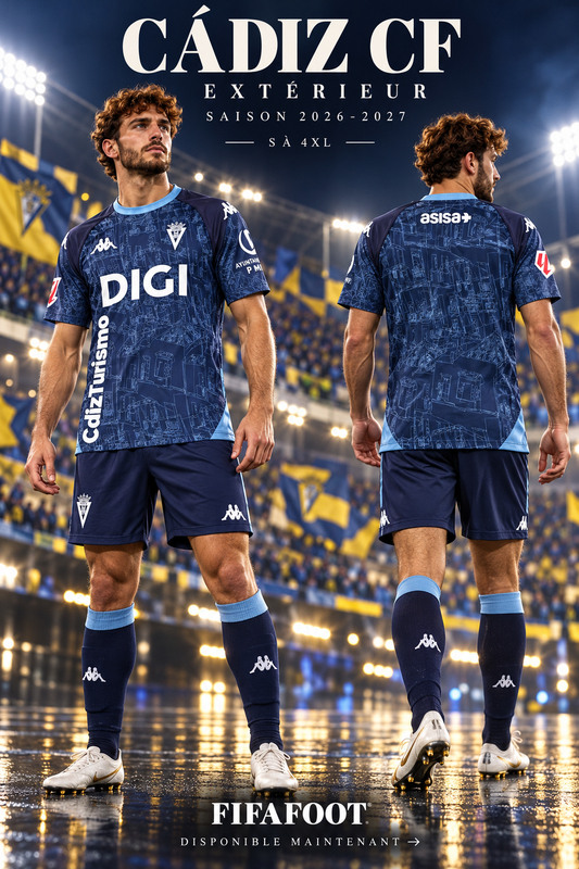 Maillot Cádiz CF extérieur 2026-2027 – poster