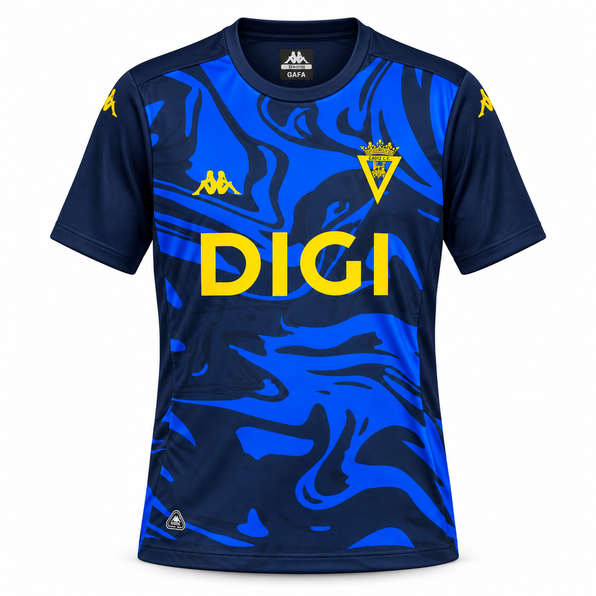 Maillot Cádiz CF édition spéciale 2026-2027 – face sur fond blanc