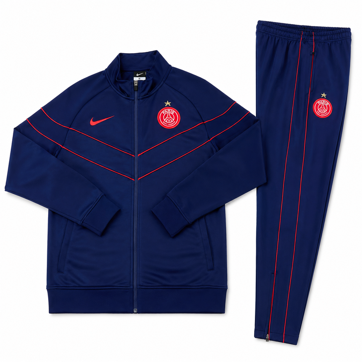 Survêtement 2026-2027 PSG Homme Bleu Marine – Ensemble Veste Zippée & Pantalon Training Football Lifestyle