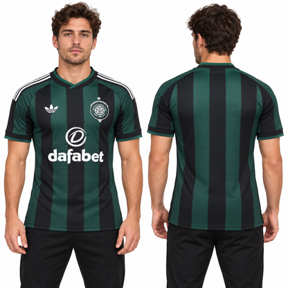 Maillot Celtic extérieur 2026-2027 vert et noir – porté, face et dos