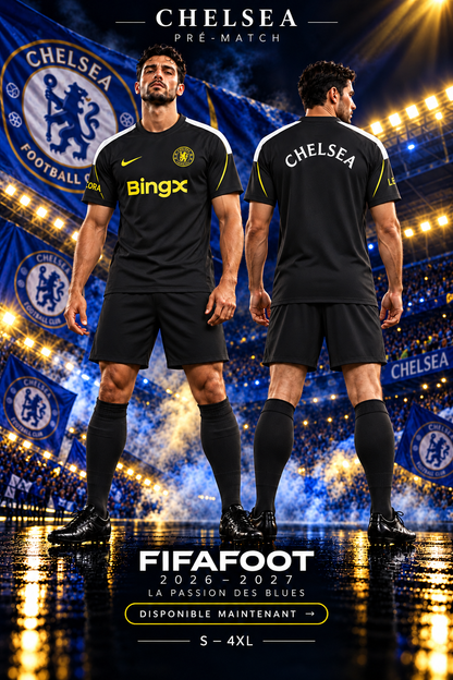 Maillot Chelsea pré-match noir 2026-2027 — affiche
