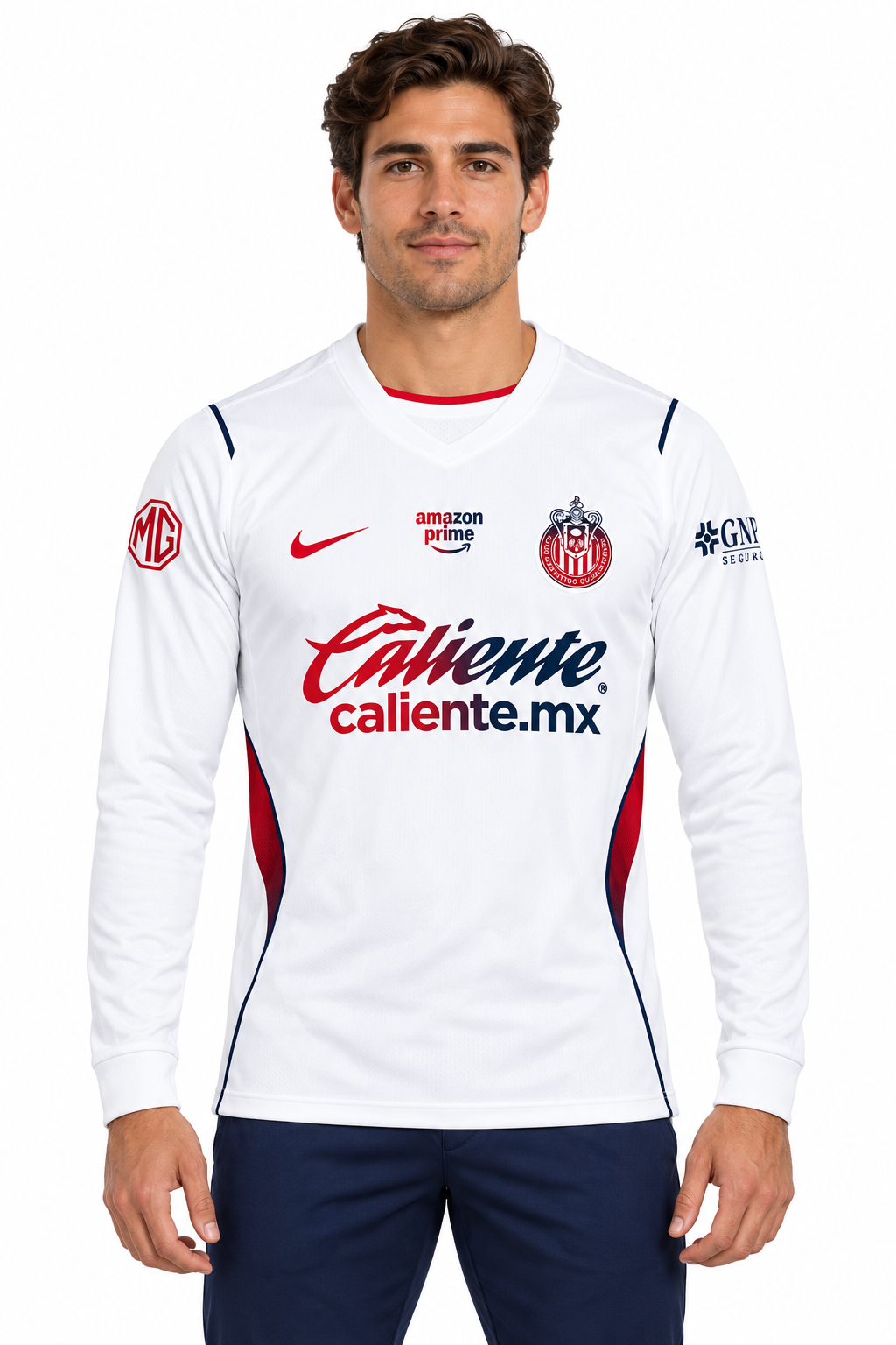 Maillot Chivas extérieur 2026-2027 manches longues blanc – maillot porté