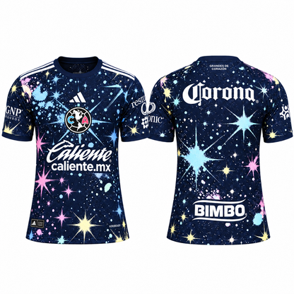 Maillot Club América Third 2026-2027 bleu marine à motifs étoilés — face-dos