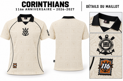 Détails du maillot Corinthians 116e anniversaire homme 2026-2027