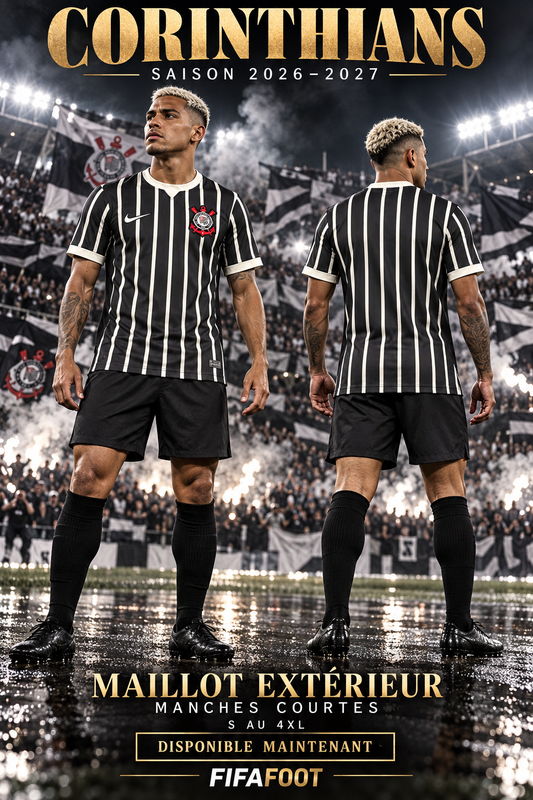 Corinthians extérieur 2026-2027 – affiche nouveau mannequin face et dos