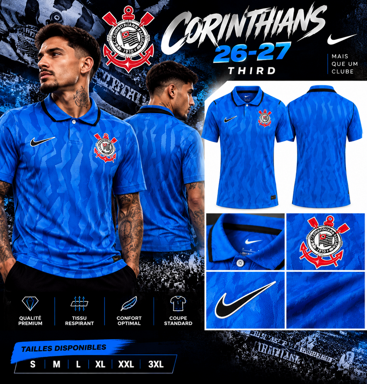 Affiche Maillot Corinthians Third 2026 2027