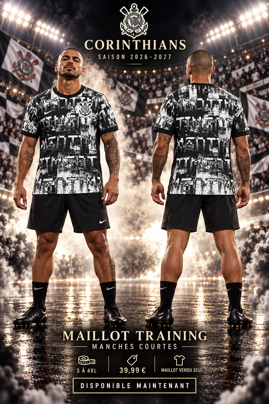 Affiche Corinthians training 2026-2027 — mannequin de face et de dos