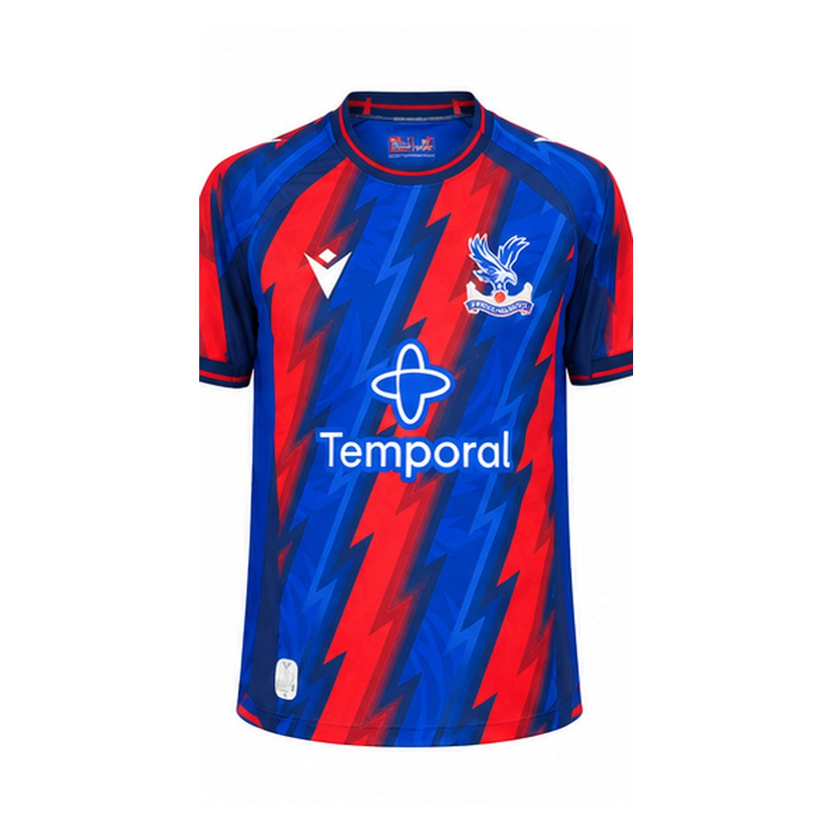 Vue de face du maillot domicile Crystal Palace 2026-2027 sur fond blanc