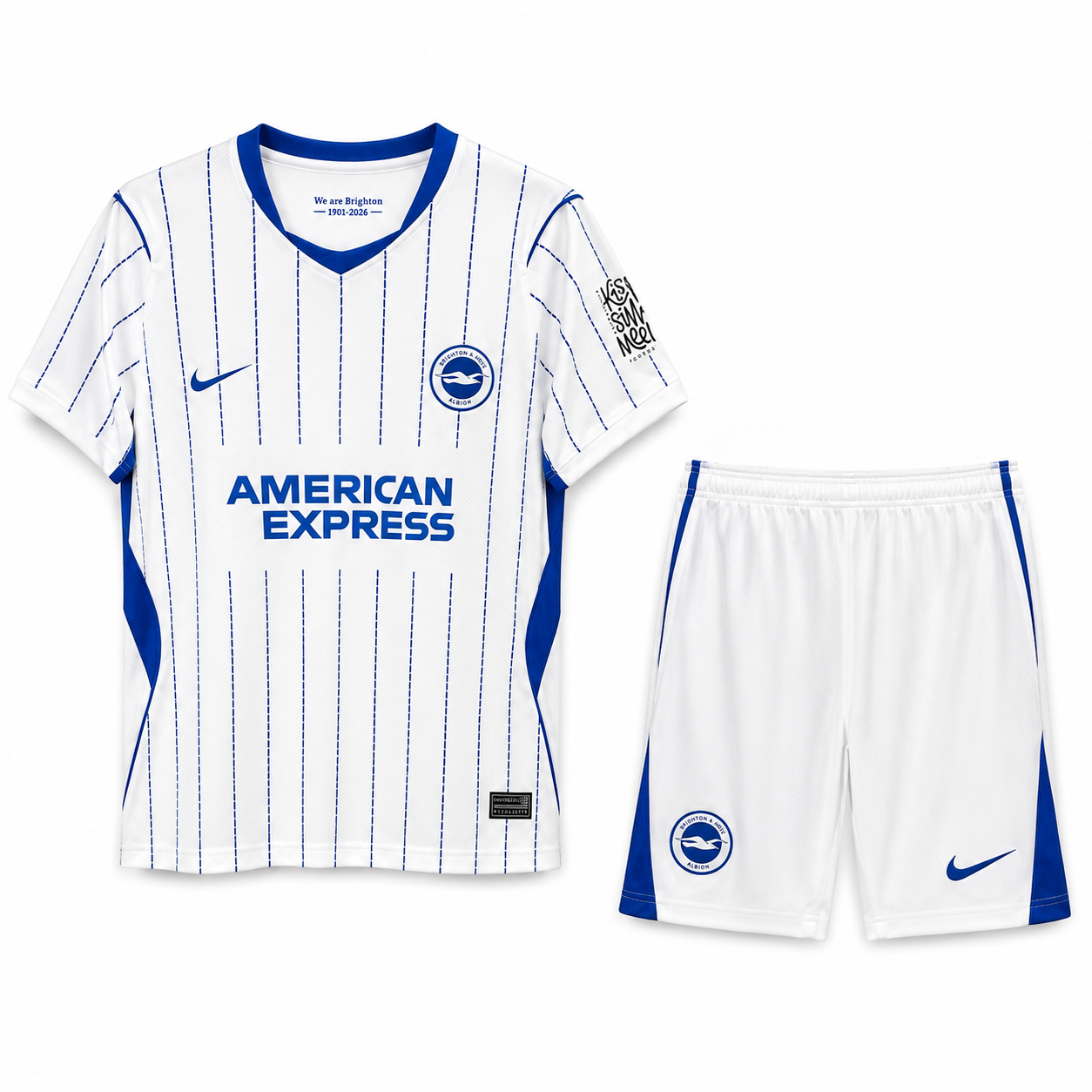 Maillot Brighton Extérieur 2026-2027 – Blanc & Bleu