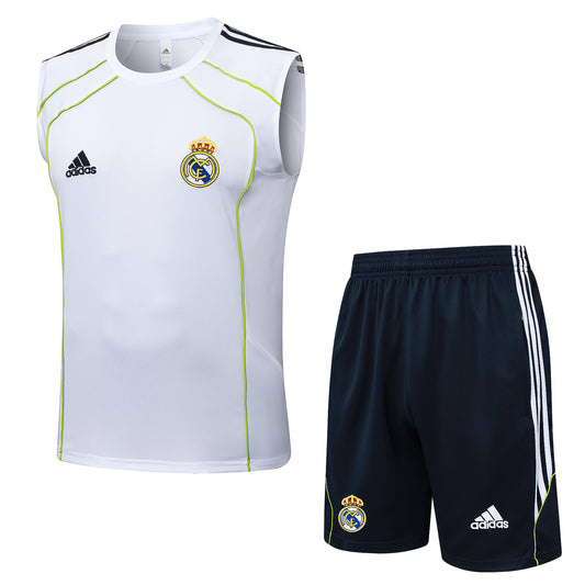 Ensemble débardeur + short blanc Real Madrid 2025-2026