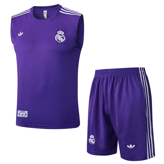 Ensemble débardeur + short violet Real Madrid 2025-2026
