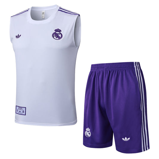 Ensemble débardeur + short  blanc/violet Real Madrid 2025-2026