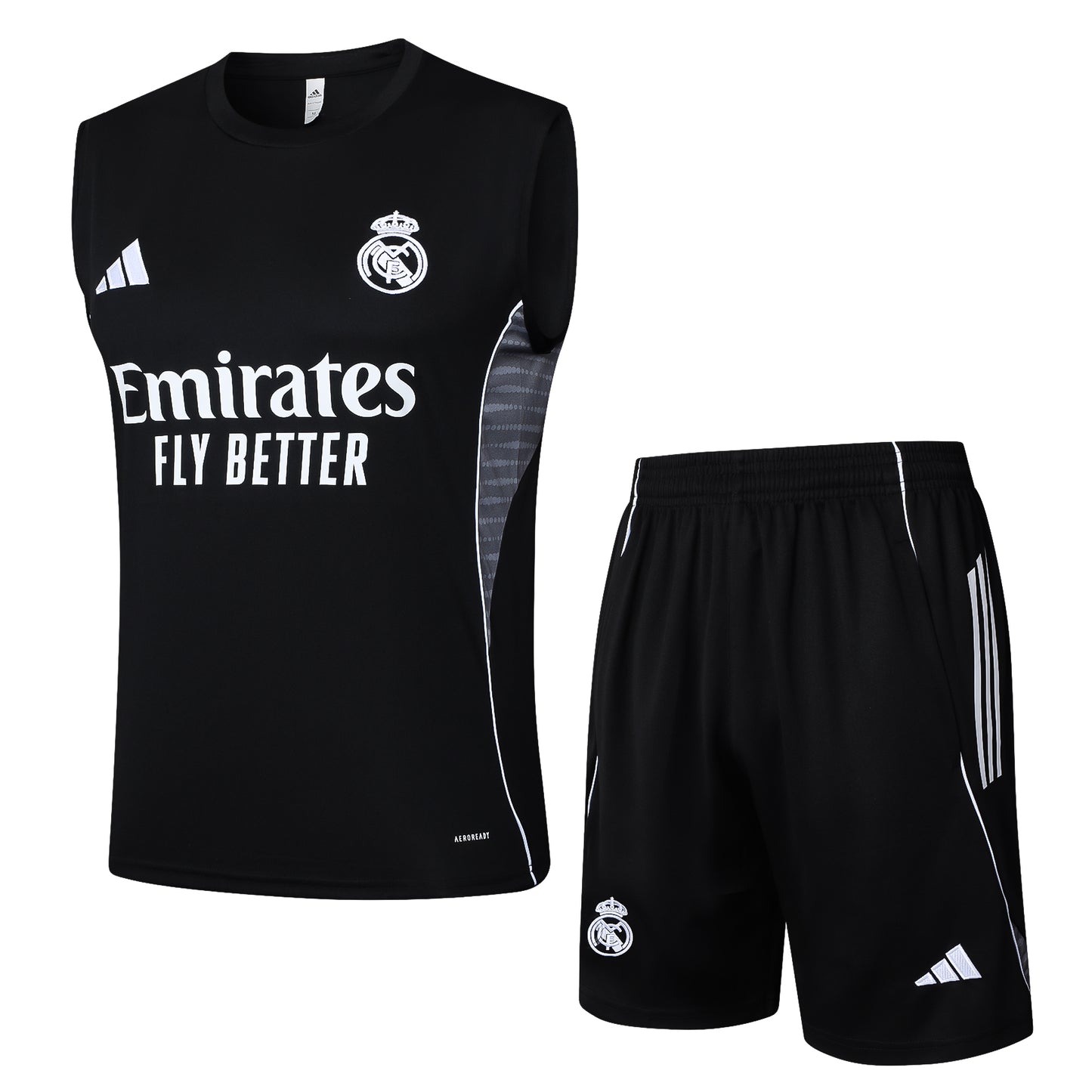 Ensemble débardeur + short noir Real Madrid 2025-2026