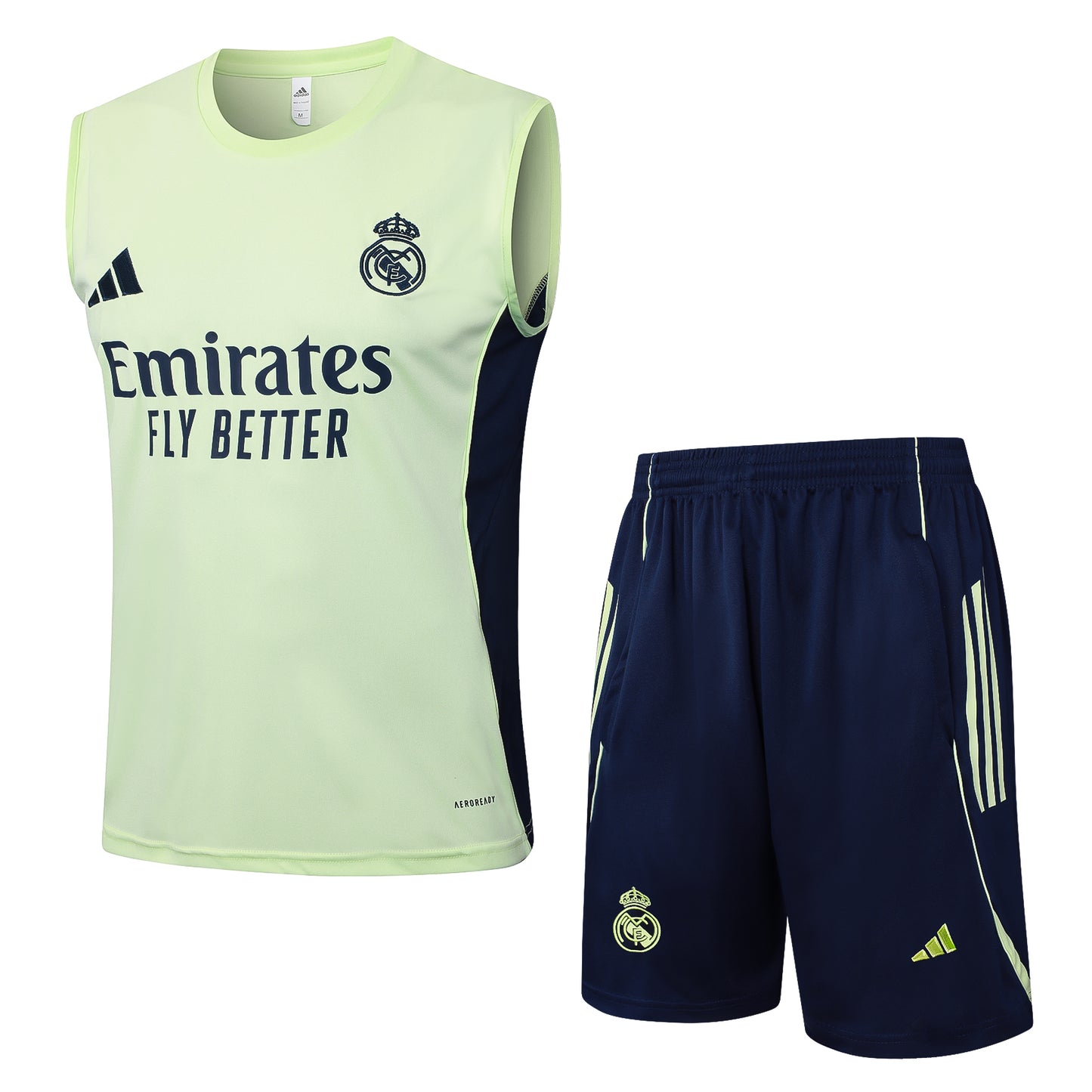 Ensemble débardeur + short vert pastel Real Madrid 2025-2026
