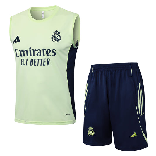 Ensemble débardeur + short vert pastel Real Madrid 2025-2026