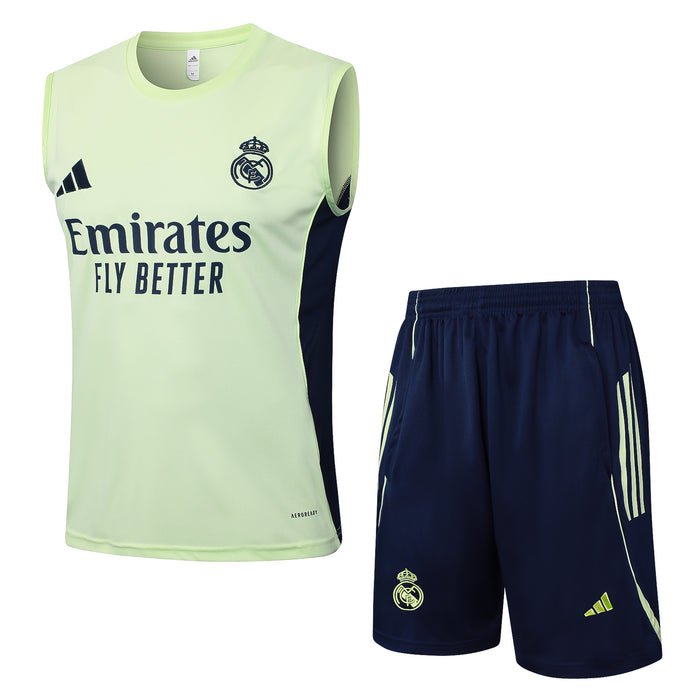 Ensemble débardeur + short vert pastel Real Madrid 2025-2026