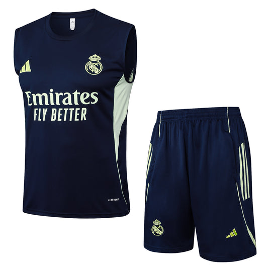 Ensemble débardeur + short  bleu marine Real Madrid 2025-2026