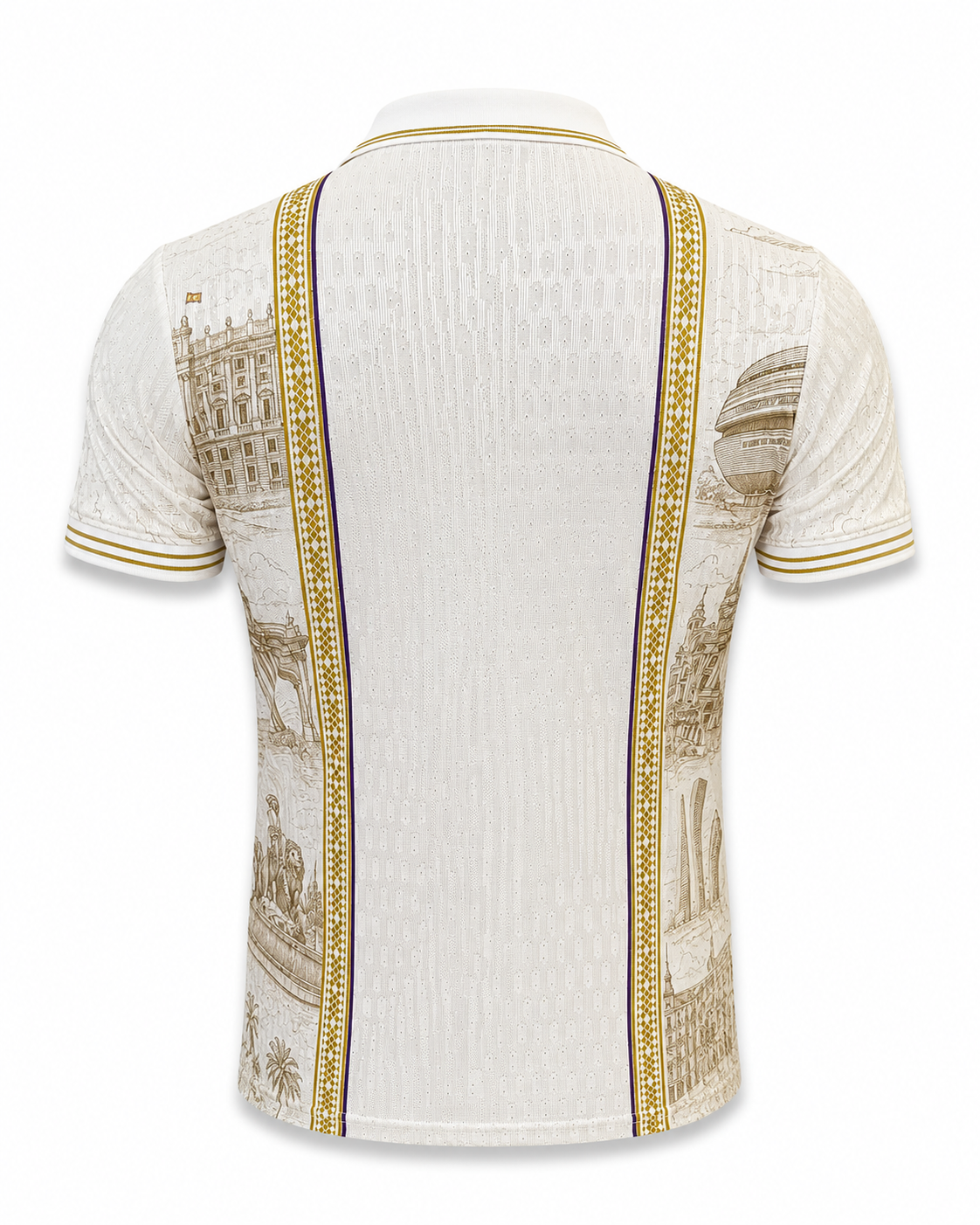 Polo Real Madrid 2026-2027 Beige & Or – Édition Premium Homme