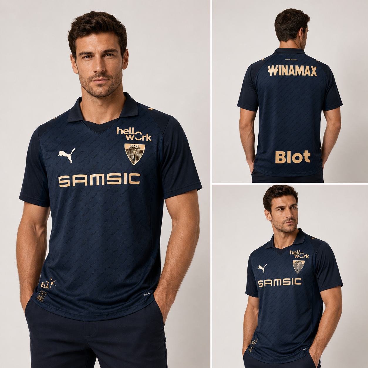 Maillot Stade Rennais Third 2026-2027 Bleu Marine Or – Jersey Football SRFC