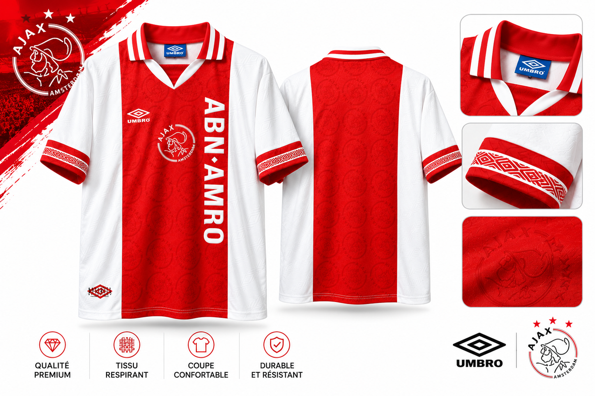 Maillot Rétro Ajax Amsterdam Domicile 1994-1995