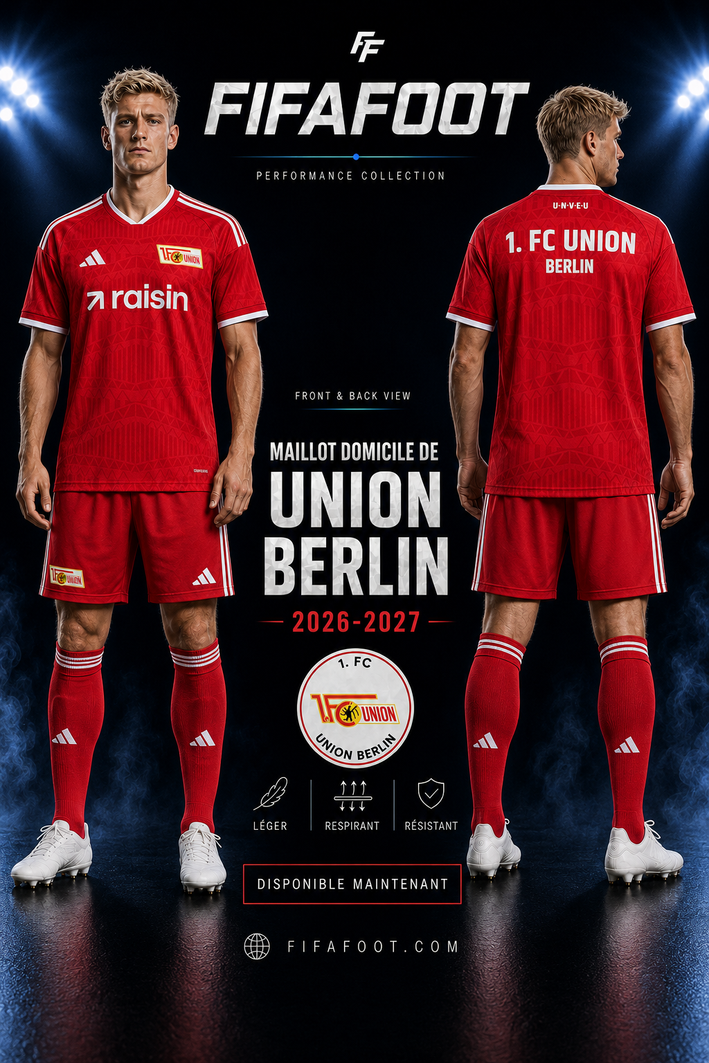 Maillot Union Berlin 2026-2027 Domicile Rouge | 1. FC Union Berlin Jersey