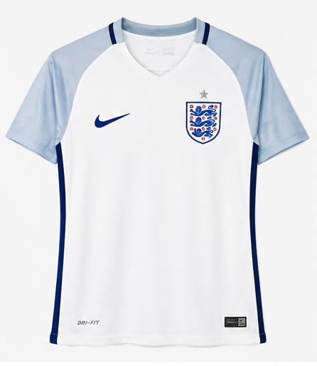 Maillot Angleterre domicile 2016 rétro manches courtes face