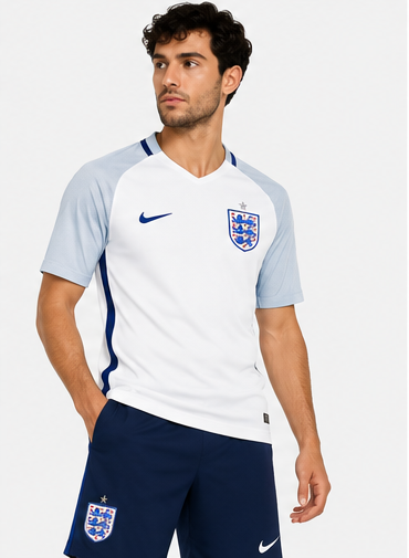 Maillot Angleterre domicile 2016 rétro manches courtes mannequin