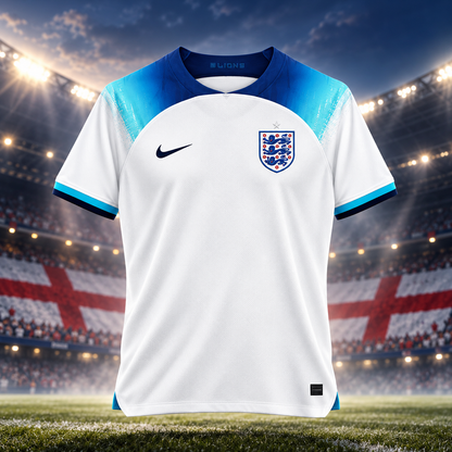 Angleterre domicile rétro blanc bleu 2022 affiche