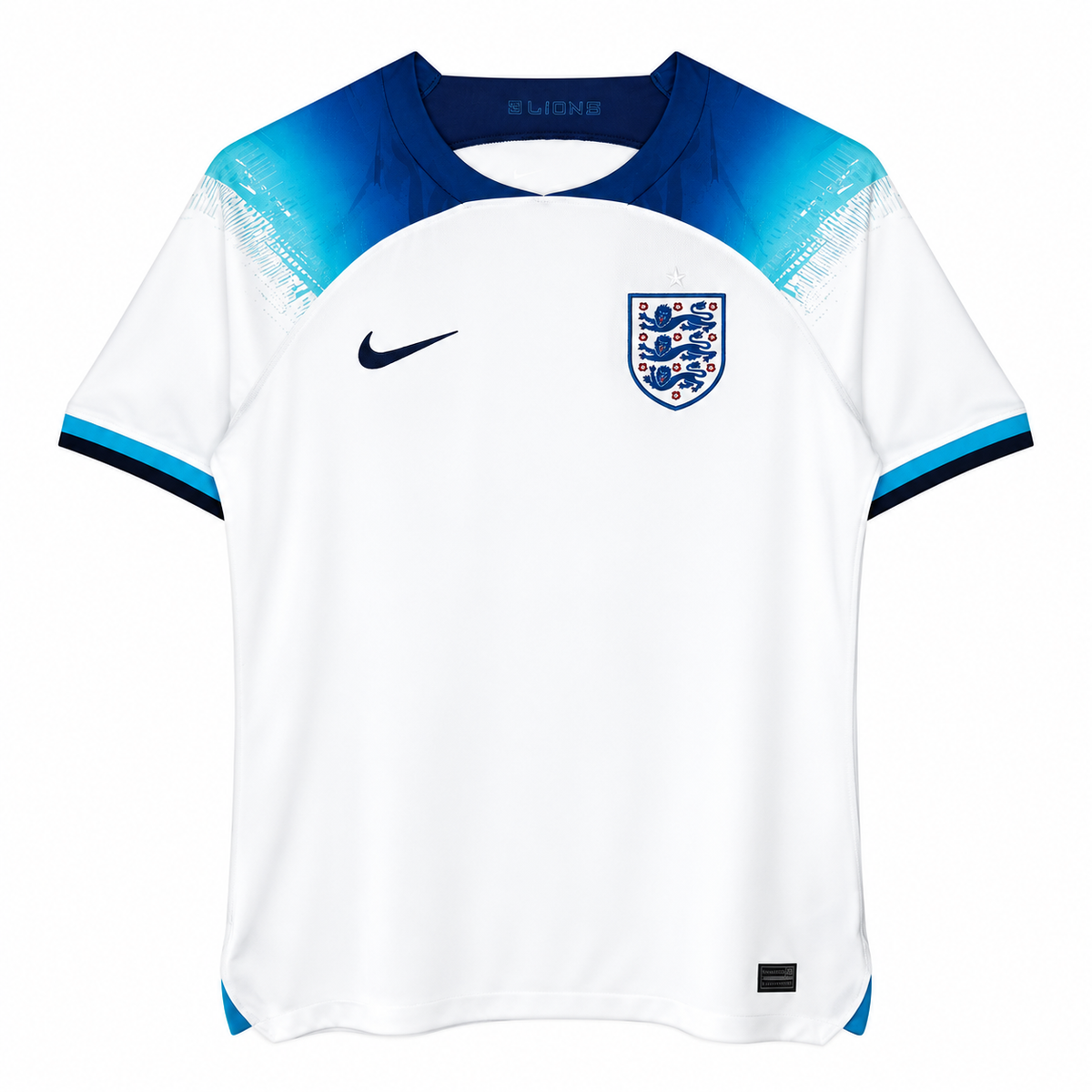 Angleterre domicile rétro blanc bleu 2022 face