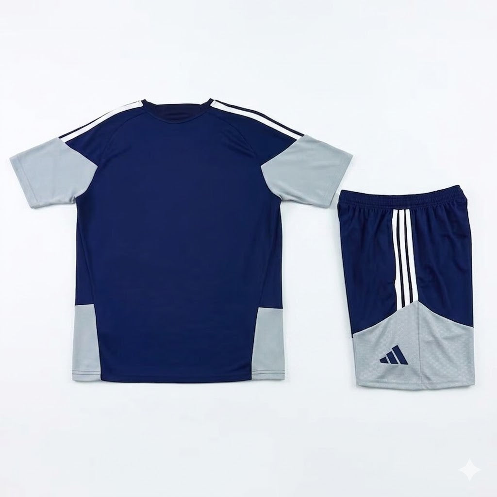 Ensemble Football Real Madrid Bleu Marine Homme 2026/2027 – Tenue Sport Premium Training & Lifestyle | Maillot + Short Football Moderne